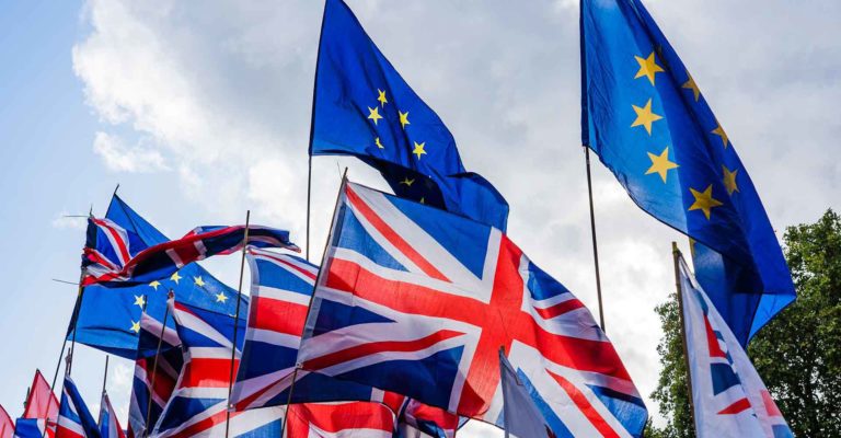UK and EU Flags