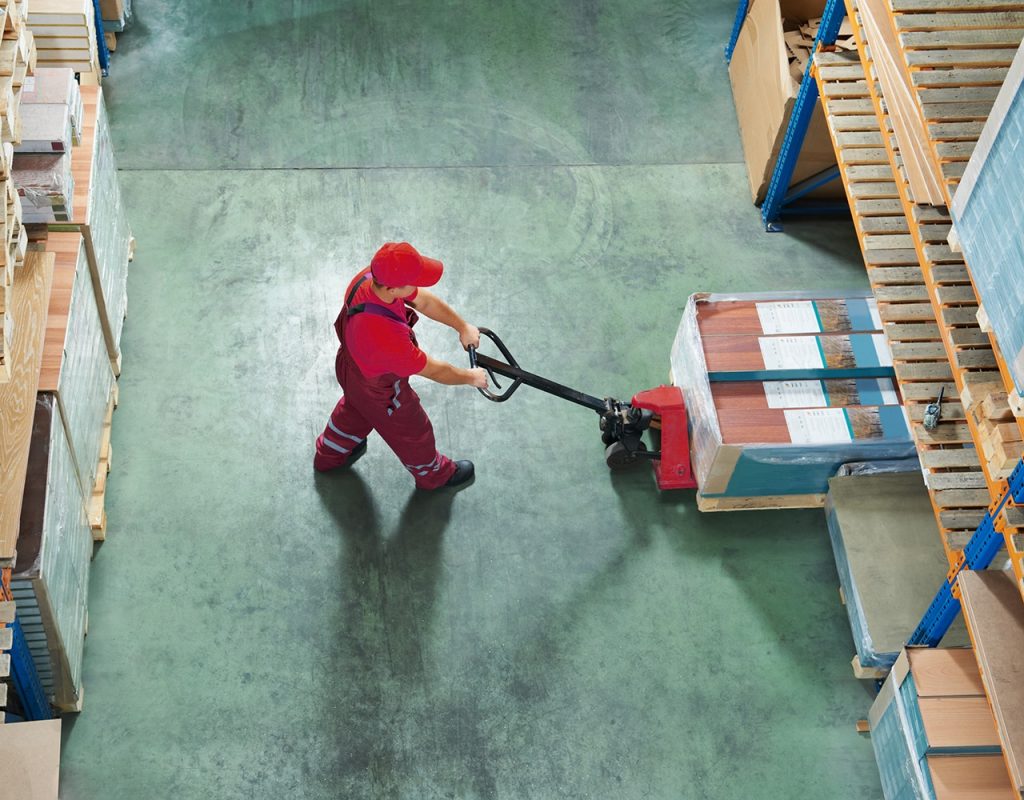Person working in warehouse