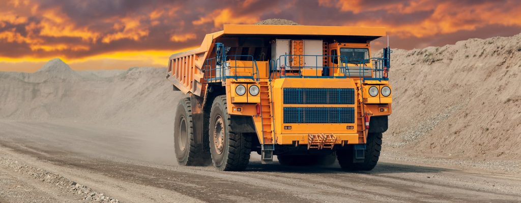 Large quarry dump truck