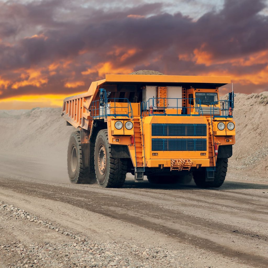 Large quarry dump truck